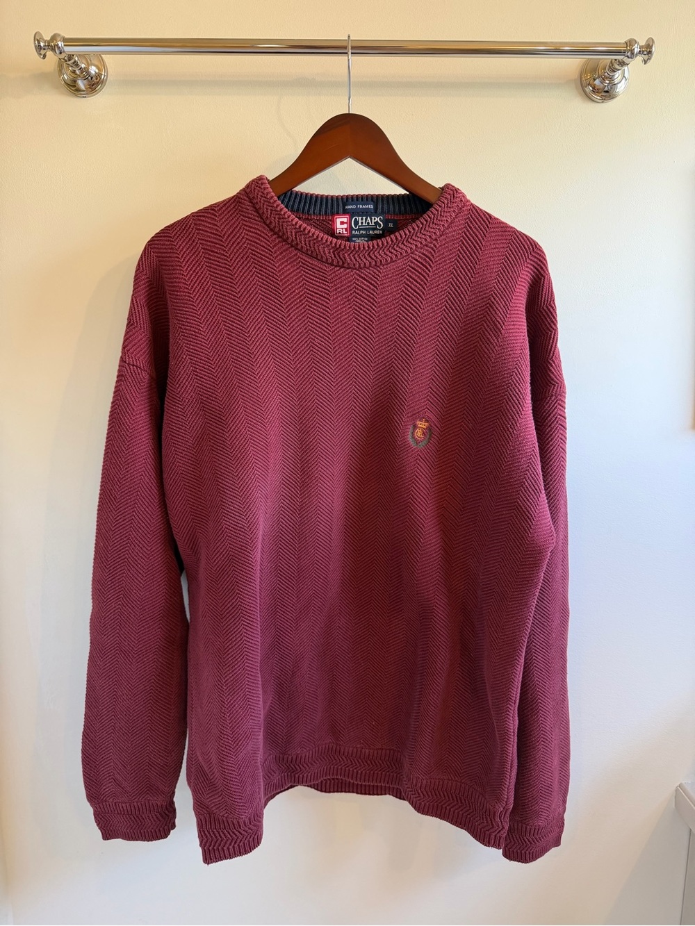 Ralph Lauren Men’s Crewneck Sweater in Burgundy